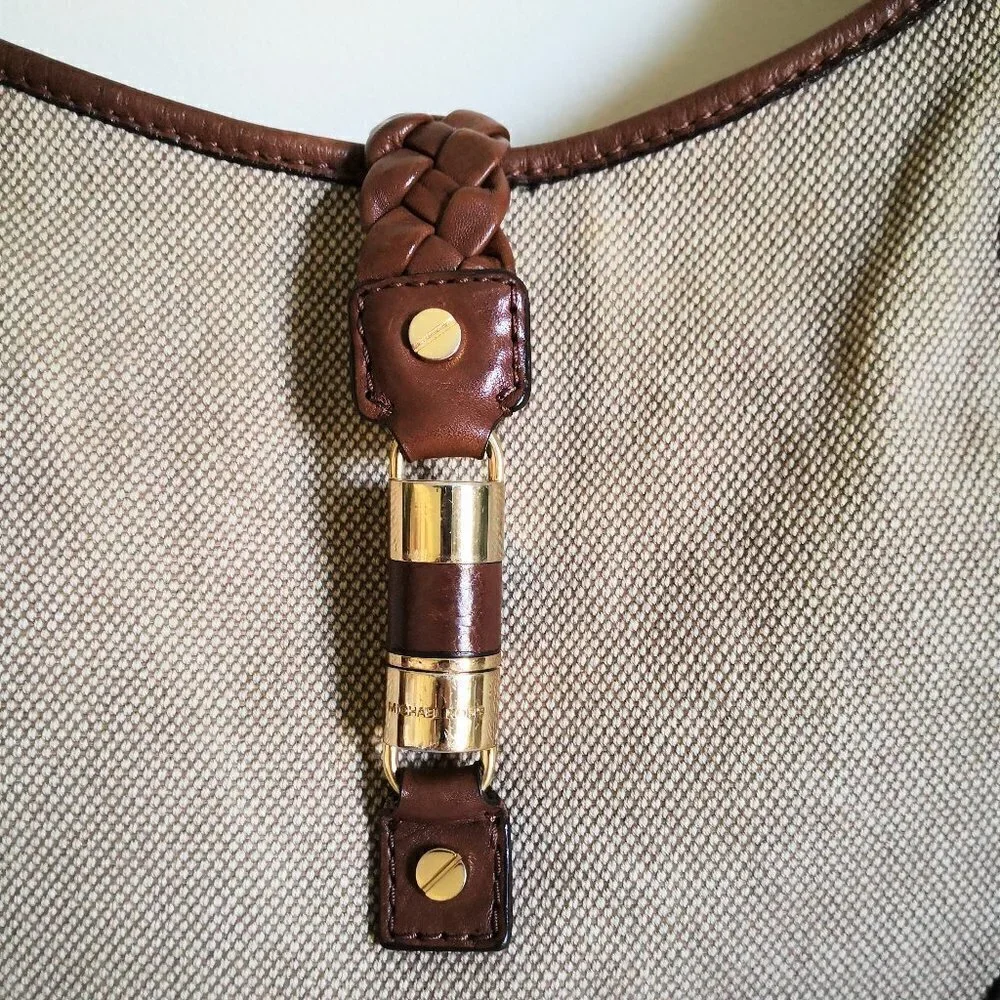 Vintage Michael‎ Kors Greenwich Hemp Mocha Shoulder Bag
